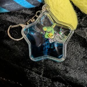 Star-Shaped Keychain with Black Light Foxy Character